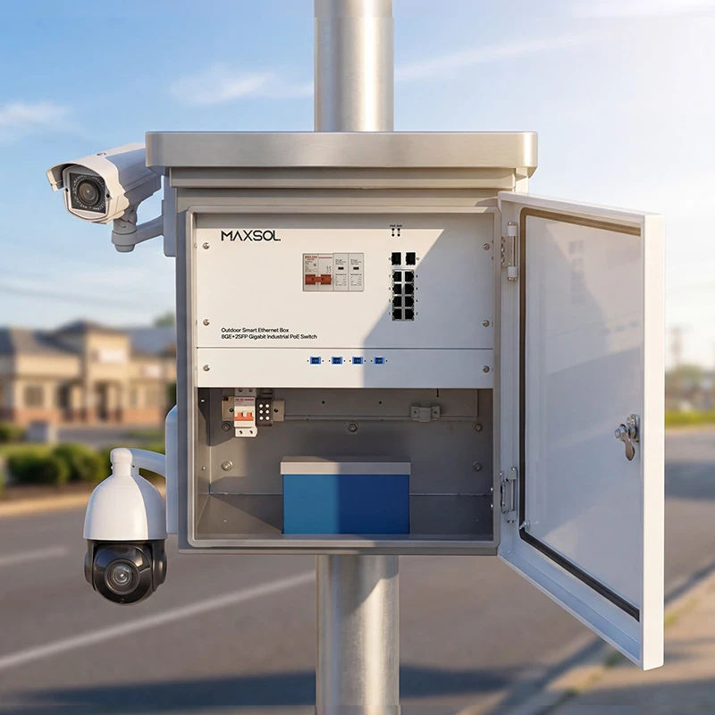 PoE-buitenkast kiezen: voeding, glasvezel en accuback-up