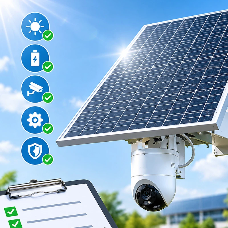 Checklist zonne-energie voor CCTV vóór installatie