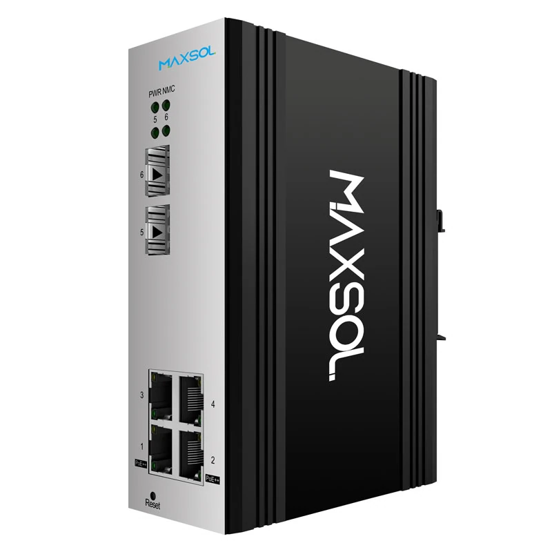 4-poorts managed industriële Gigabit-PoE++-switch
