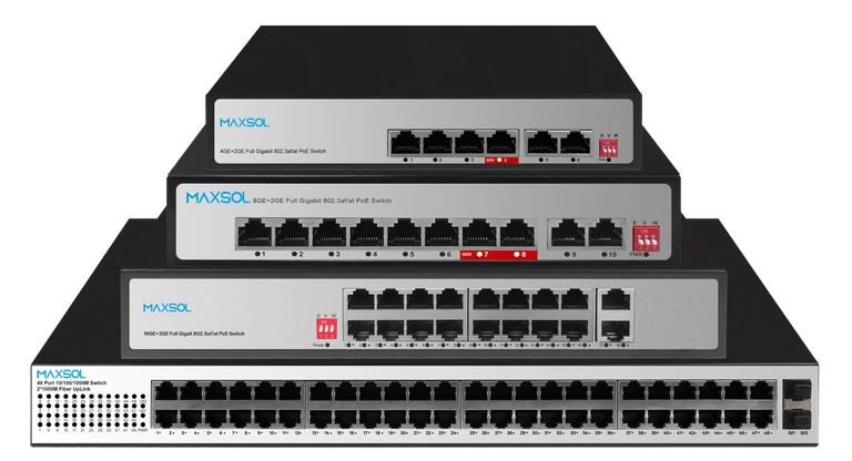 Commerciële PoE-switch van 1000Mbps