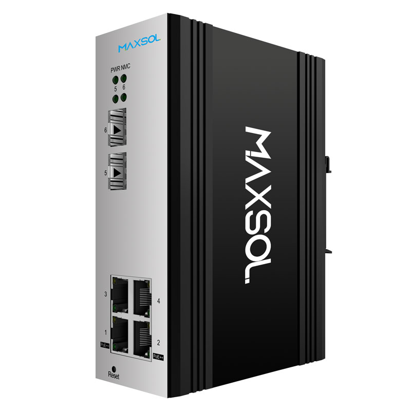 4-poorts managed industriële Gigabit-PoE++-switch